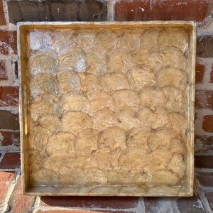 Capiz Tray with Handles 16” x 16”